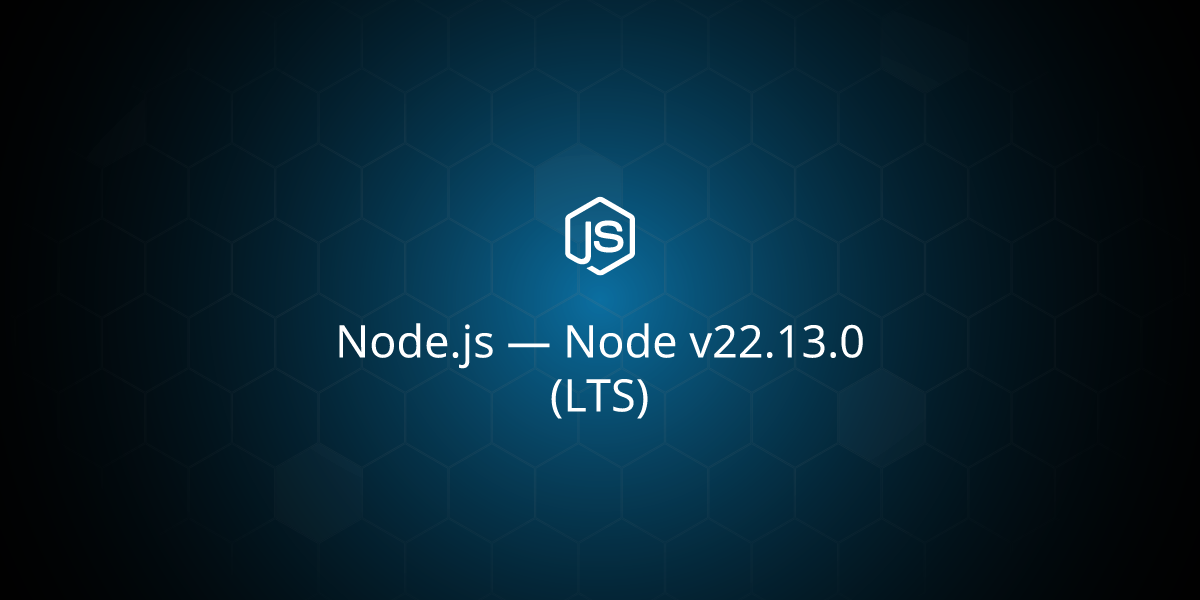 Node v22.13.0 (LTS)