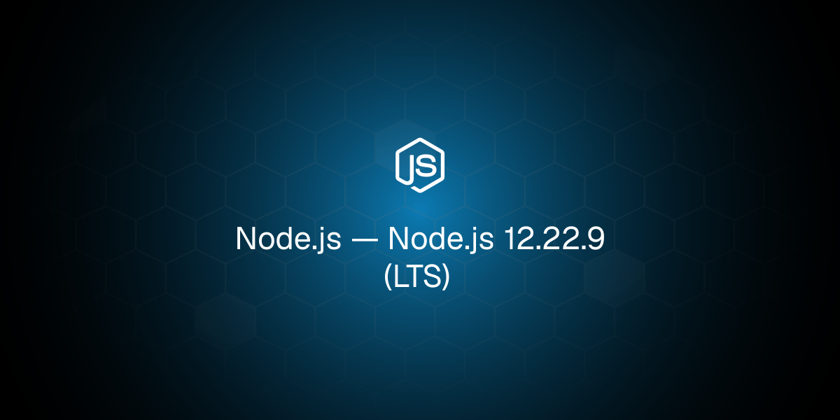 Node.js 12.22.9（长期支持版）