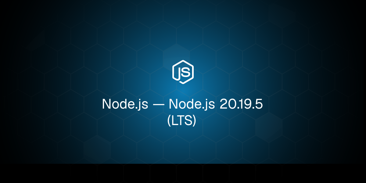 Node.js 20.19.5（长期支持版）