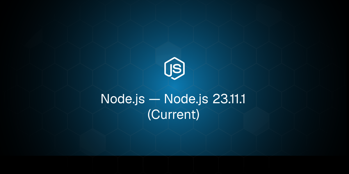 Node.js 23.11.1（当前版本）