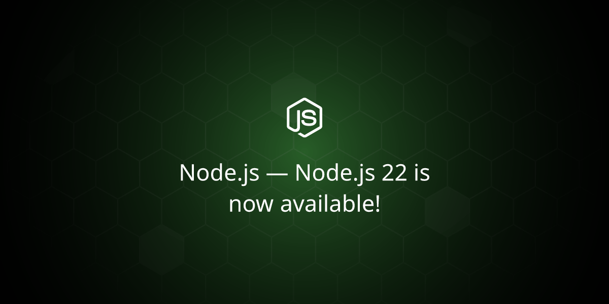 We're excited to announce the release of Node.js 22! Highlights include require()ing ES modules, a WebSocket client, updates of the V8 JavaScript